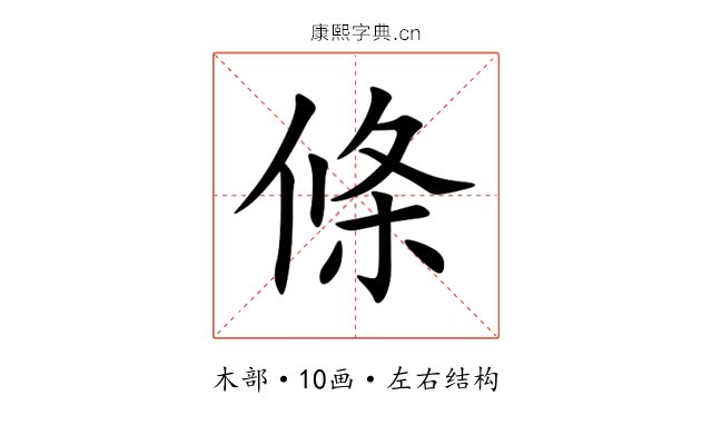 條 條