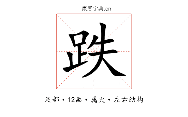 跌 跌